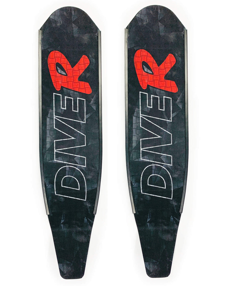 DiveR Australia -#1 Freediving carbon dive fins (Innegra Black Carbon ...