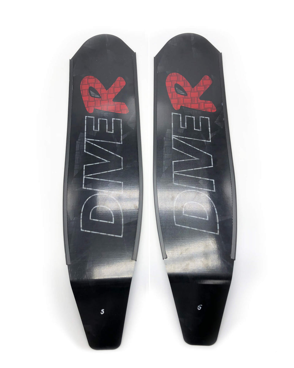 DiveR Australia 1 Freediving carbon dive fins (Innegra Black Carbon