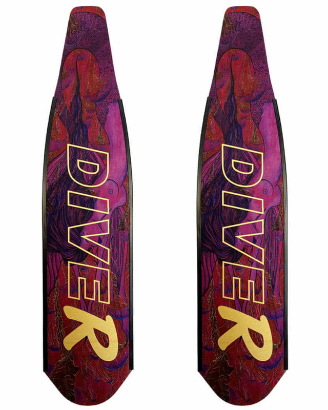 DiveR Australia 1 AWARD WINNING Freediving fins (Pink Mermaid