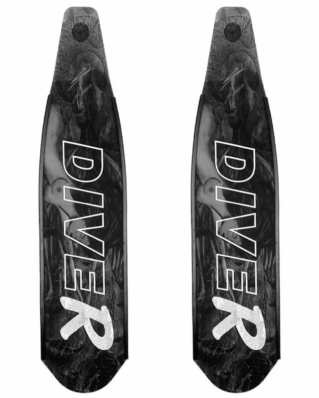 DiveR Australia 1 Freediving carbon dive fins (Mermaid (B&W