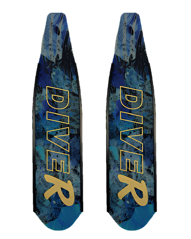 DiveR Australia 1 FREEDIVING FINS Blue Bone design (Freediving Fins) DiveR Fins