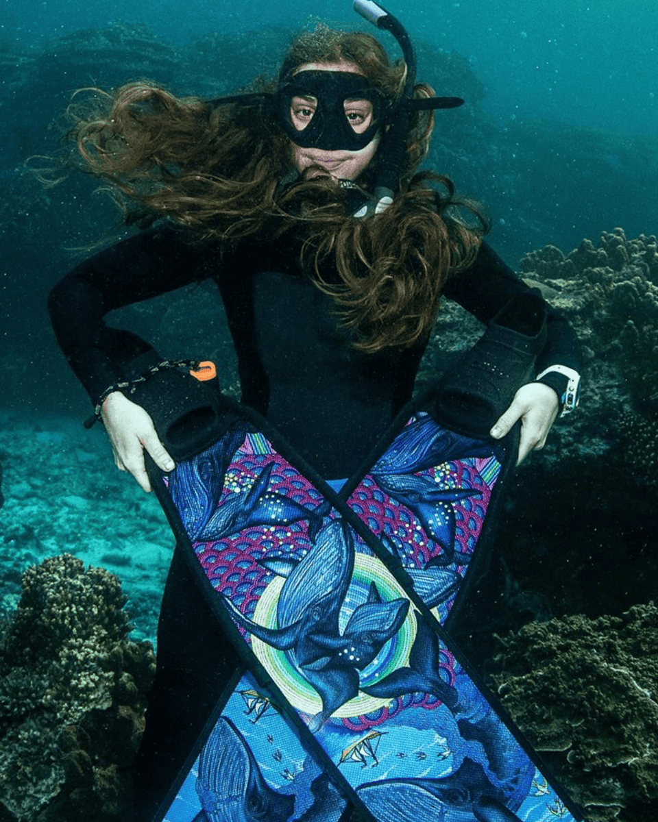 DiveR Australia 1 Freediving carbon dive fins (Humpbacks) DiveR Fins