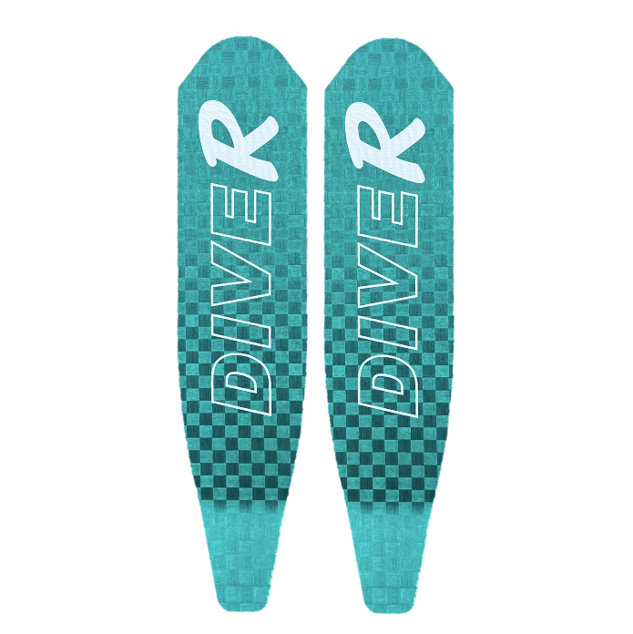 DiveR Australia 1 Freediving carbon dive fins (HypeTex Teal) DiveR Fins